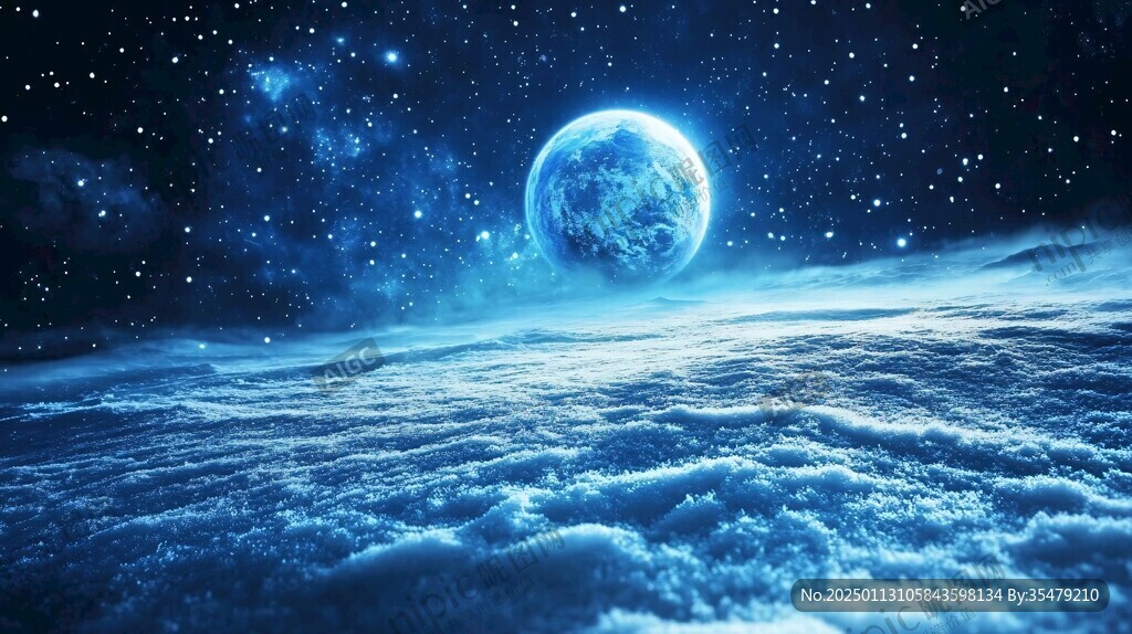蓝月夜梦幻唯美奇幻