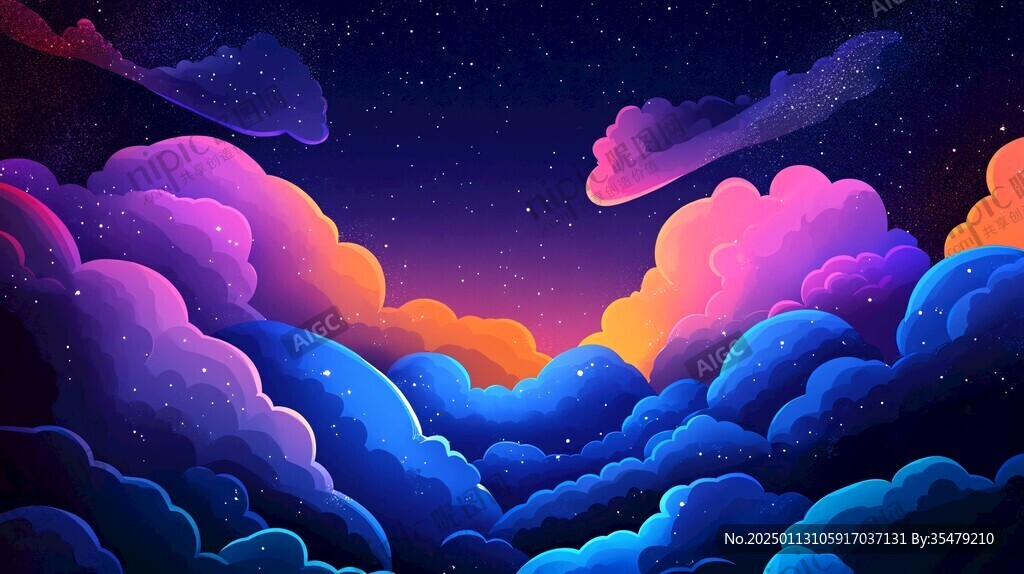 渐变插画风