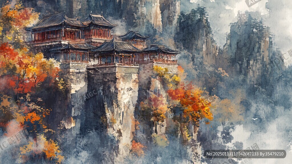 武当山插画