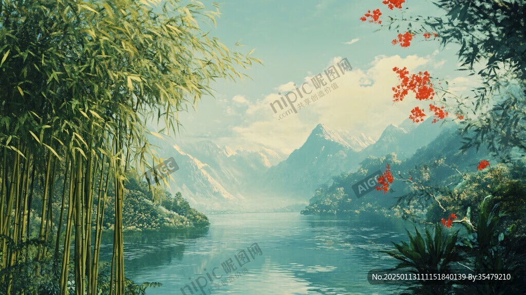 宽屏风景画