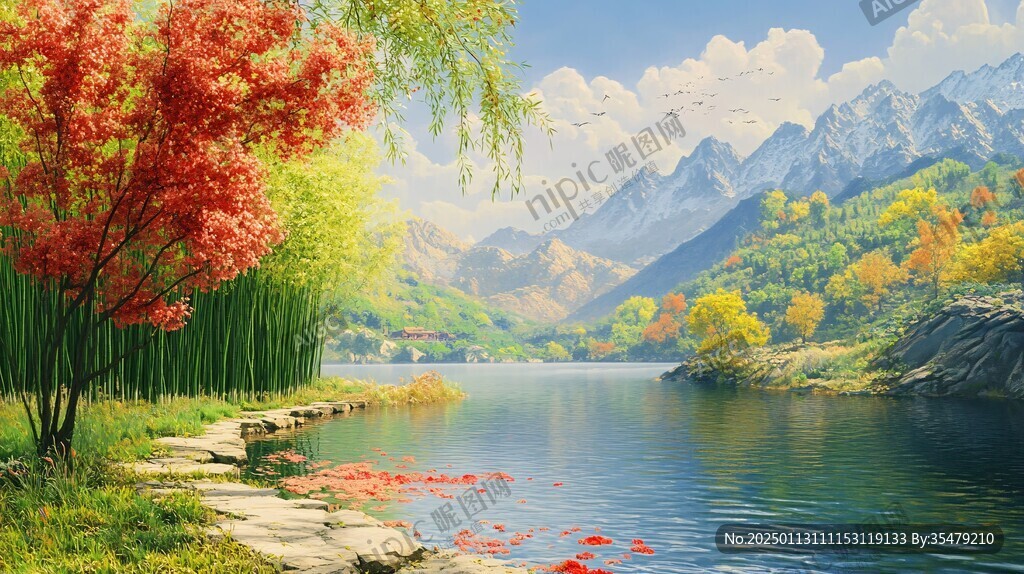 宽屏风景画