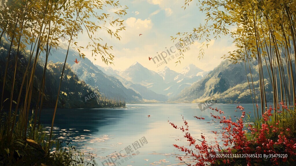 宽屏风景画