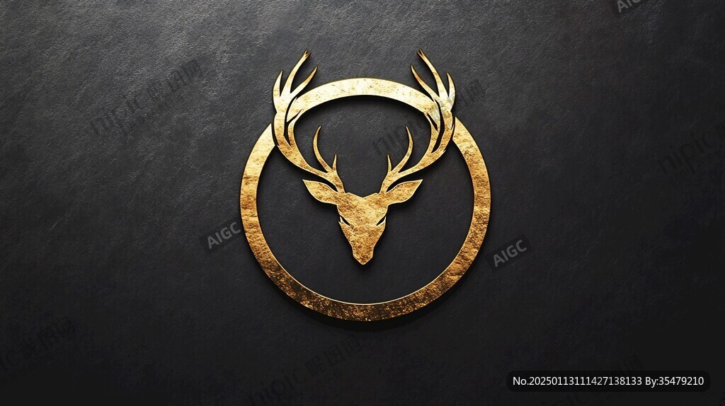 鹿头设计logo