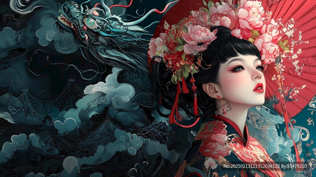 半面妆人物