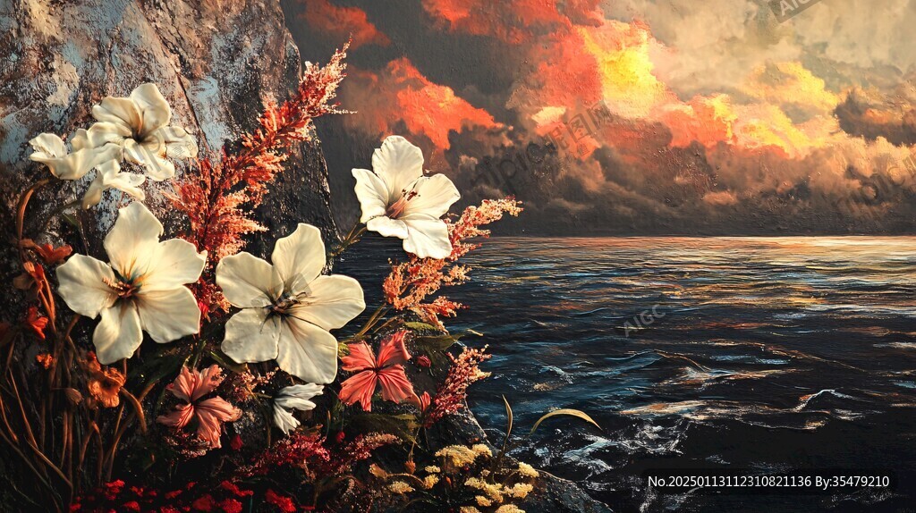 3d立体花卉油画