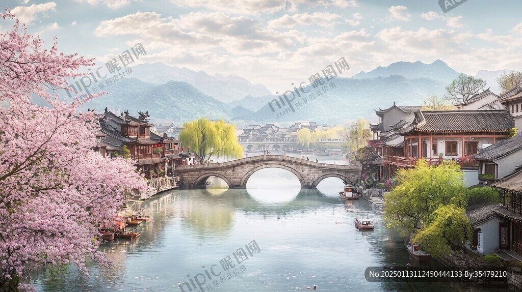 唯美古镇风光