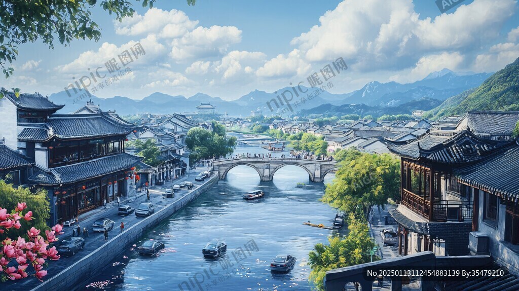 横店插画