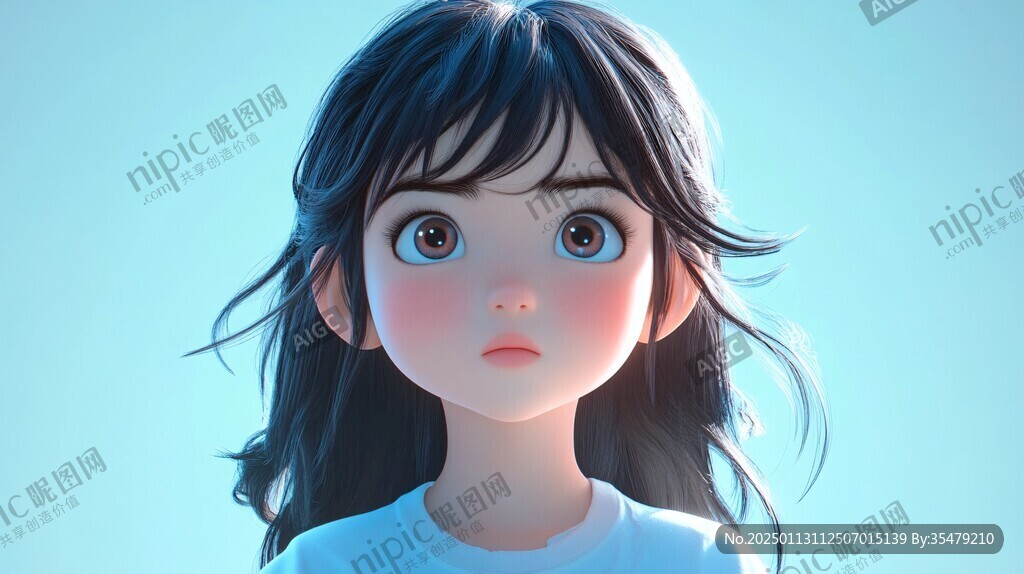 小女孩儿插