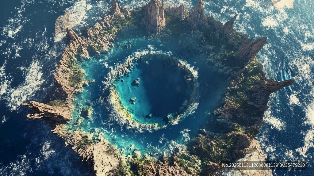 3d云海悬浮小岛