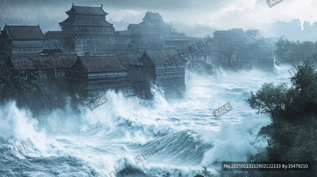 古代抗洪场景