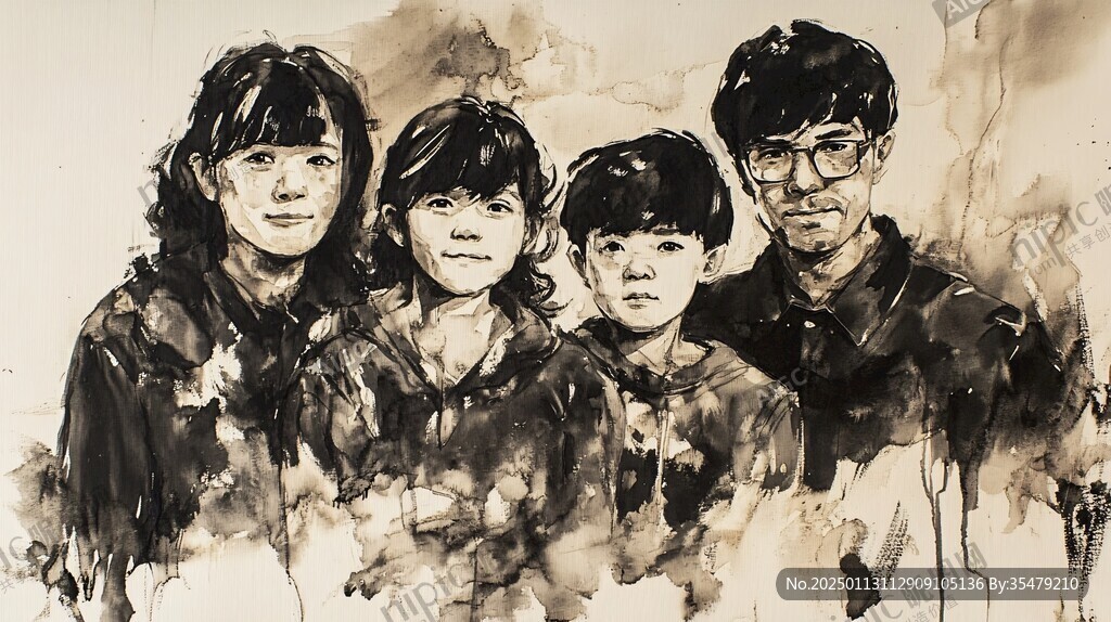 家庭水彩画
