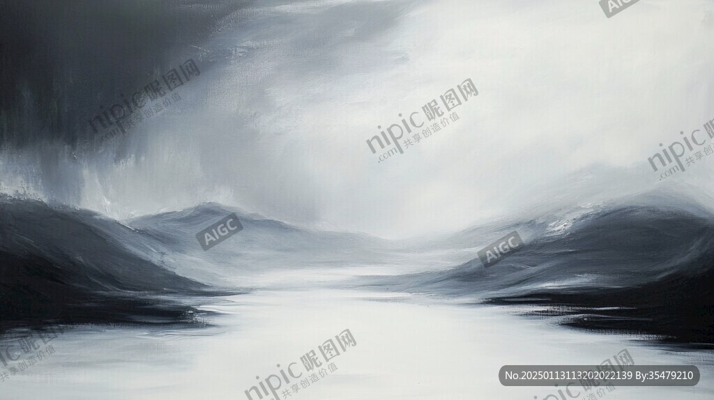 厚涂山水艺术背景