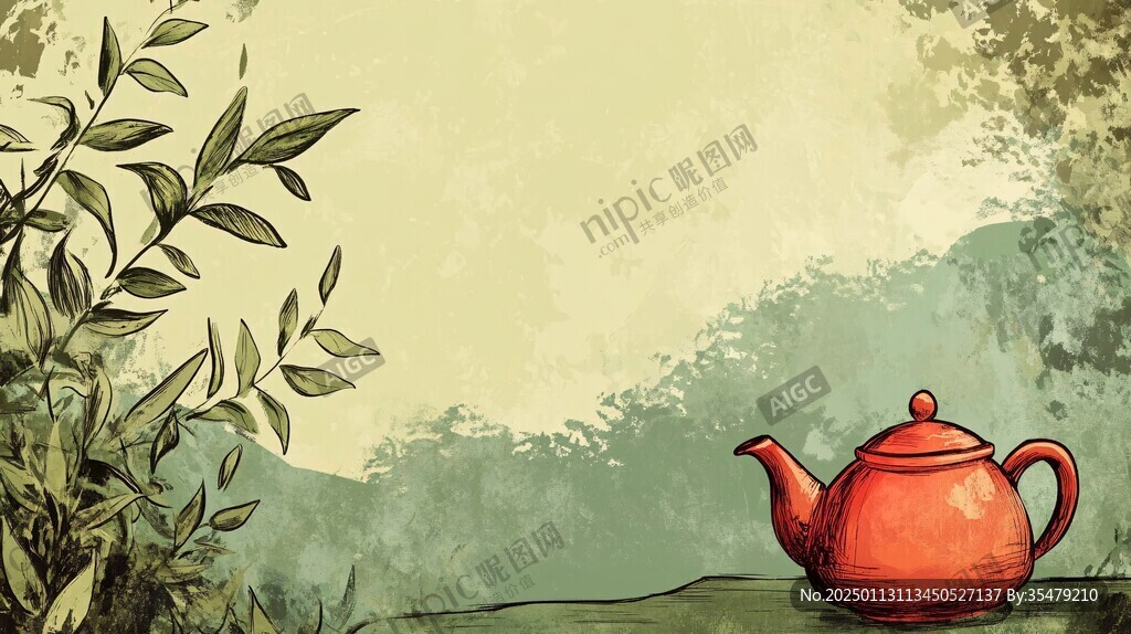 茶壶插画