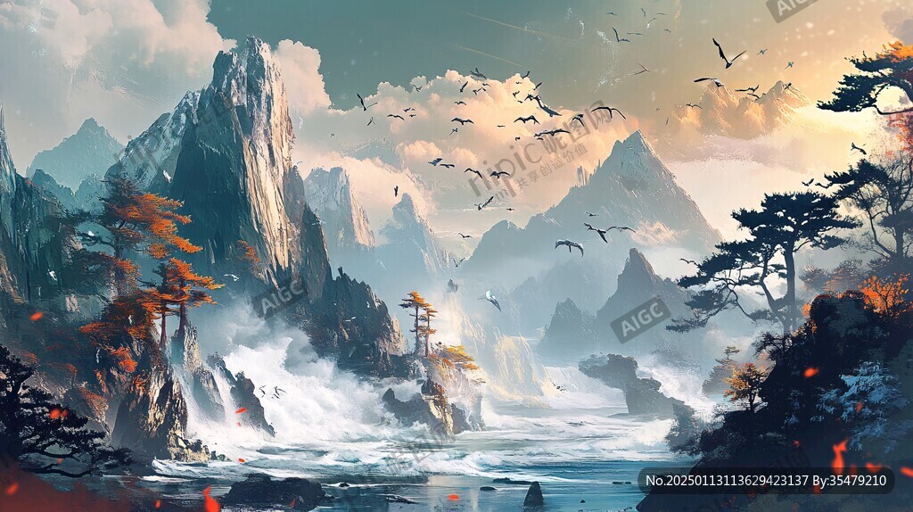古风山水场景