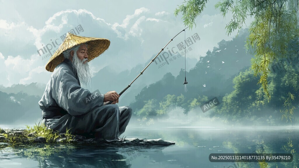 白发渔翁