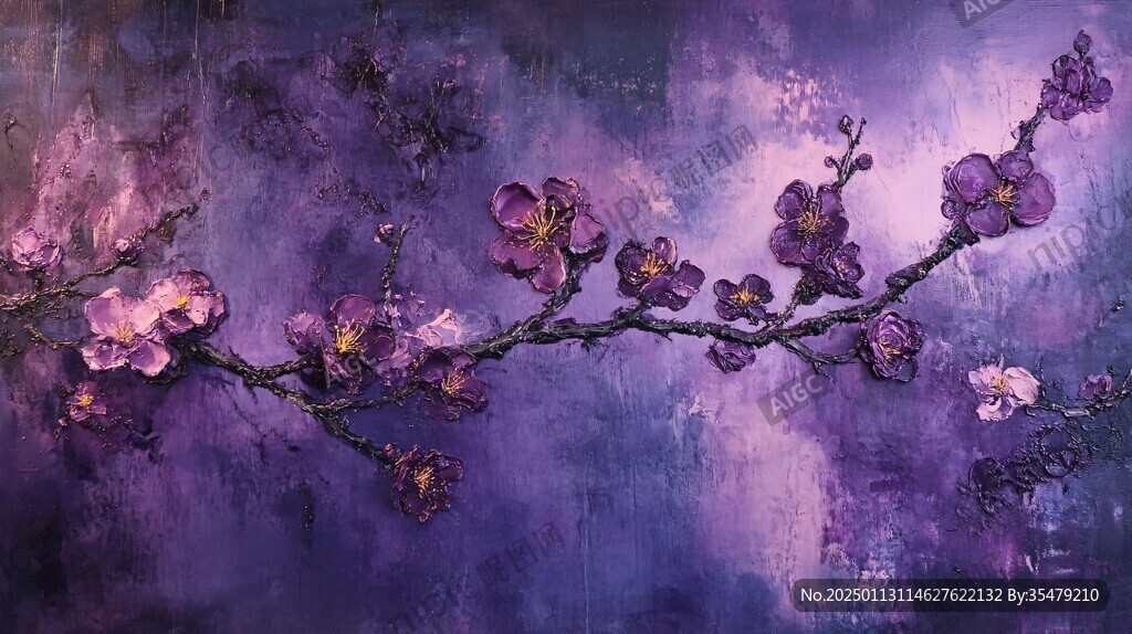 油画梅花