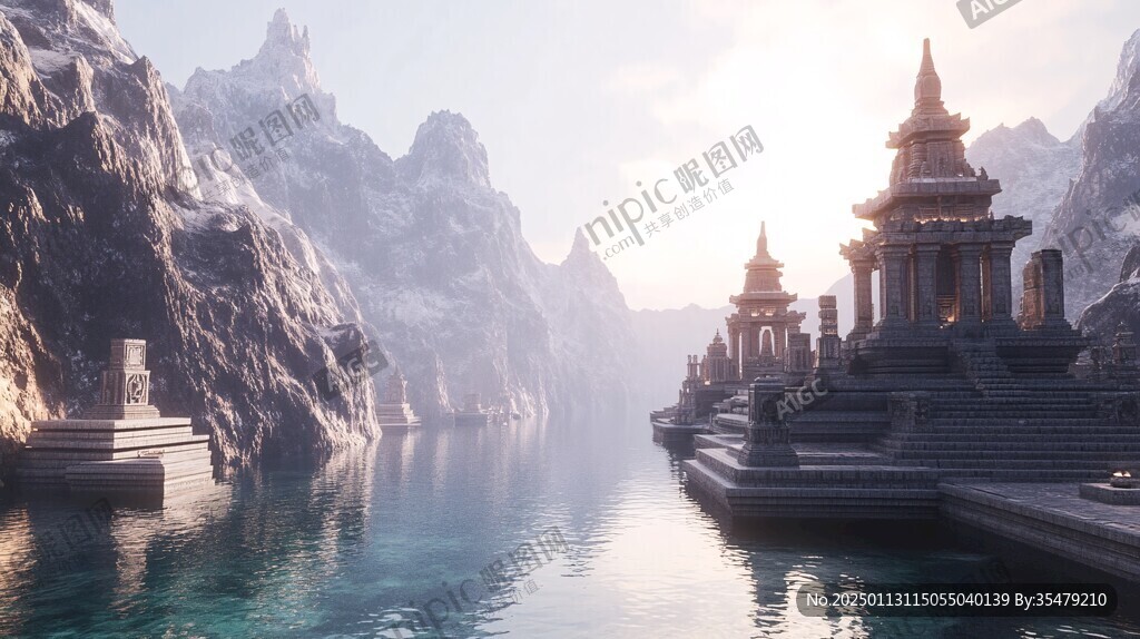 宏大寺庙场景