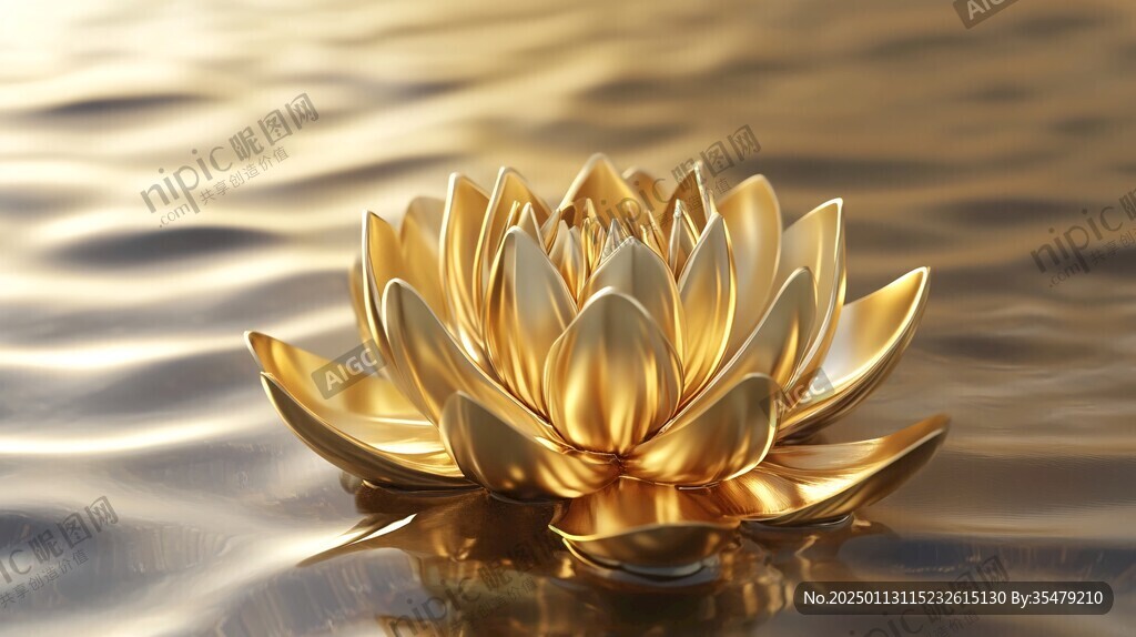 金色荷花壁纸