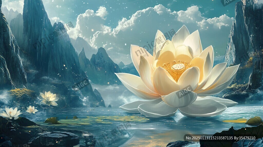 3d荷花背景