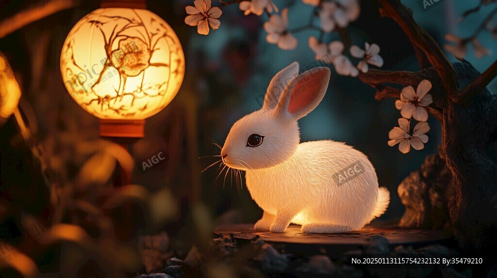小兔小夜灯
