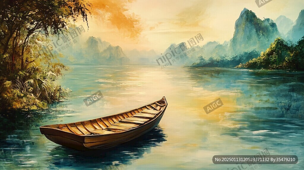 孤舟插画