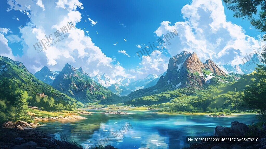 宽屏风景画