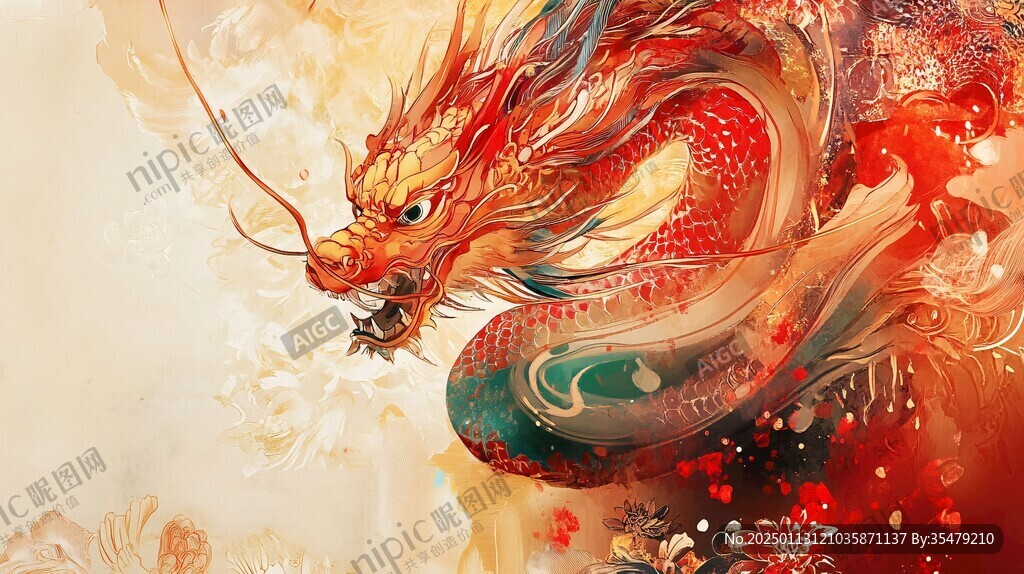 龙年横版插画