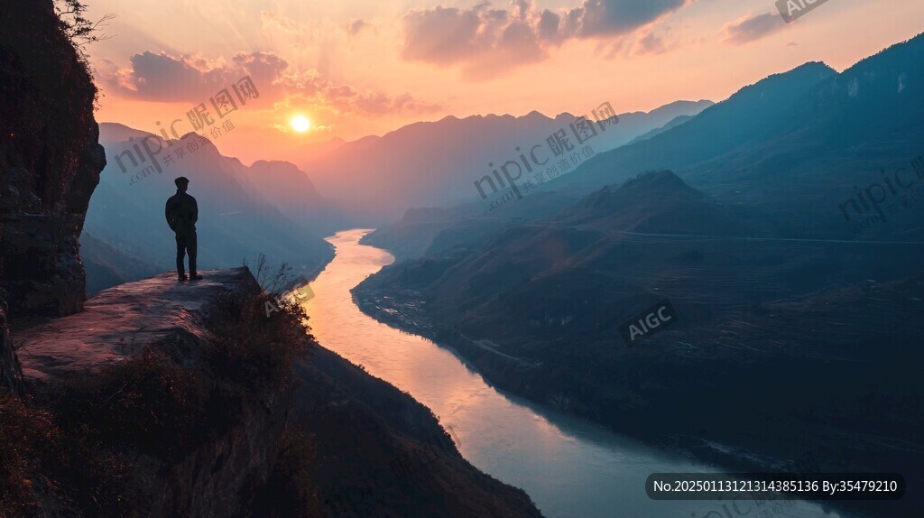 巫峡口暮色
