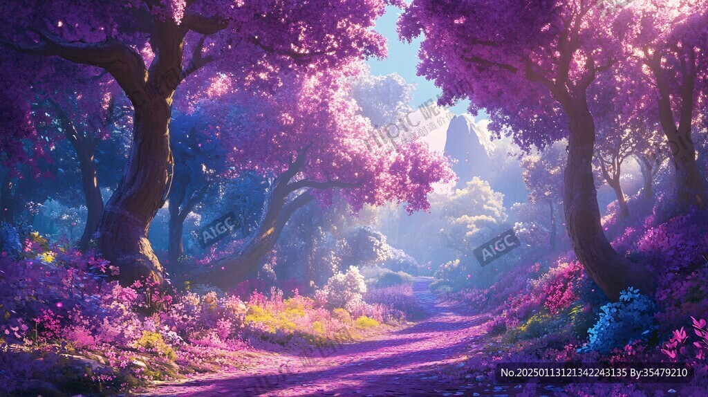 唯美梦幻花田场景