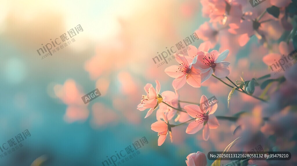 唯美逆光花朵