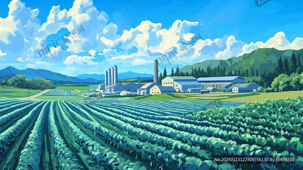 现代化农田场景