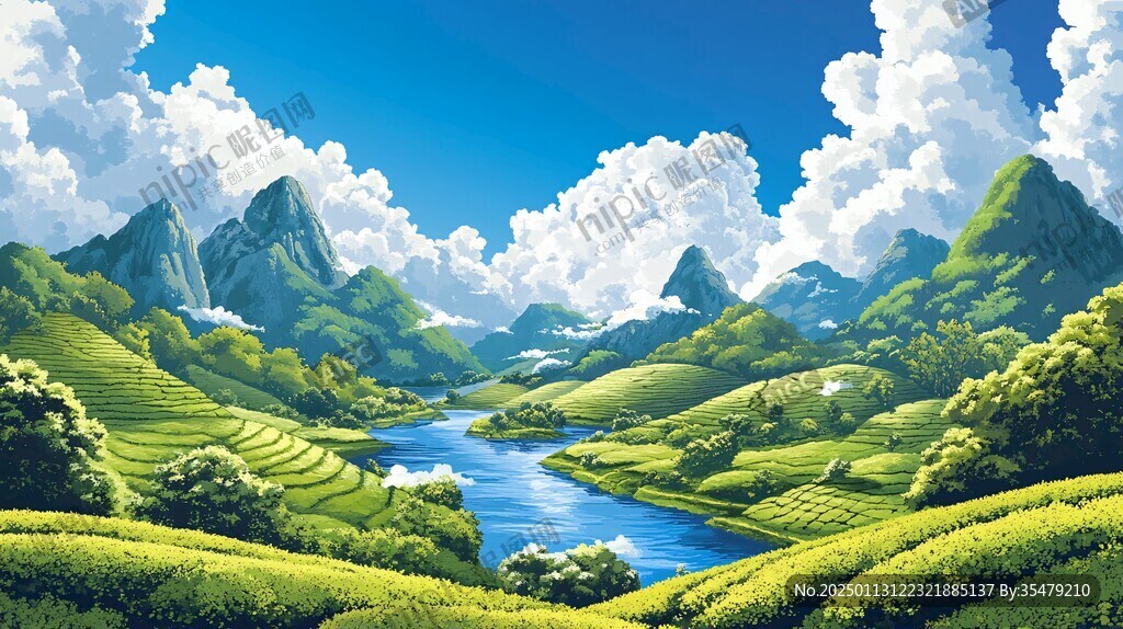 宽屏风景画