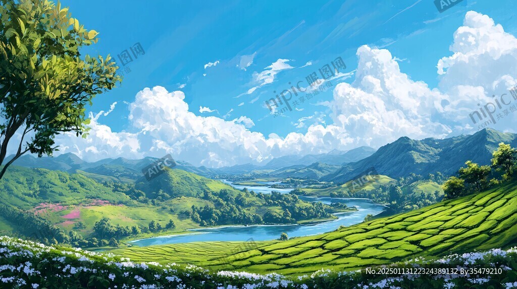 宽屏风景画