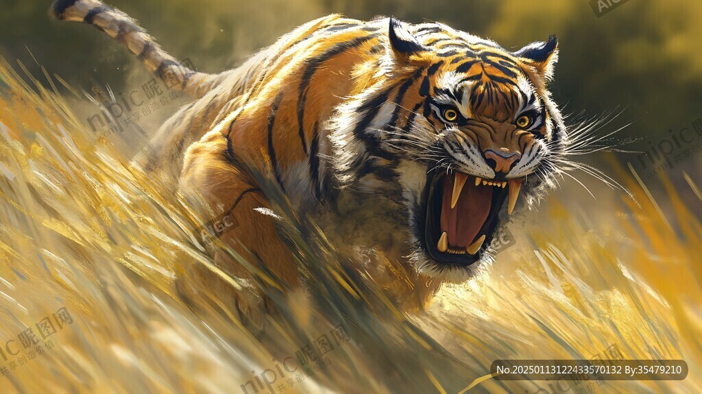 雄壮的动物插画