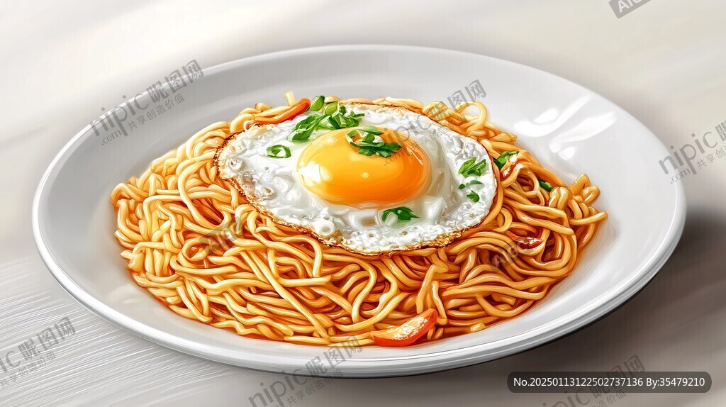 车仔面插画