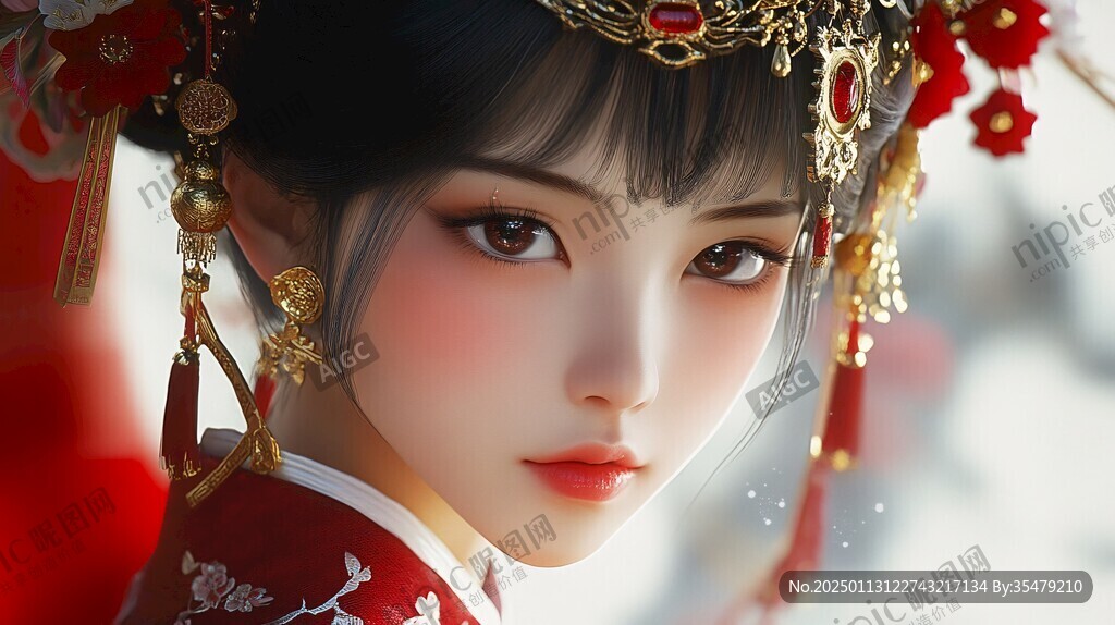 古风嫁衣美女