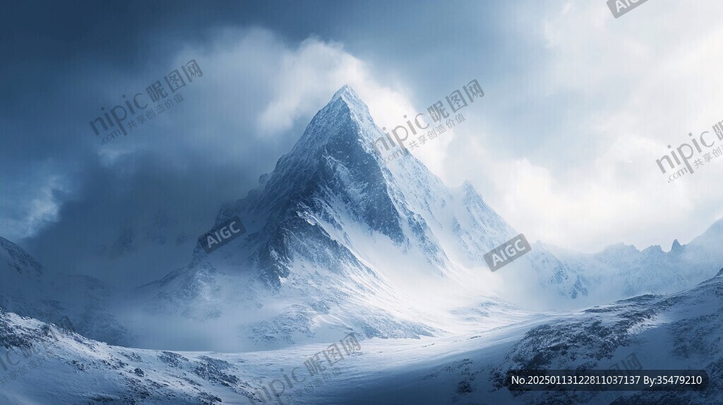 雪山意境图