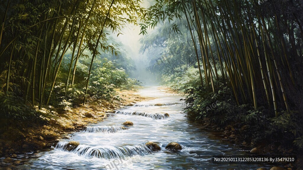 竹林立体画