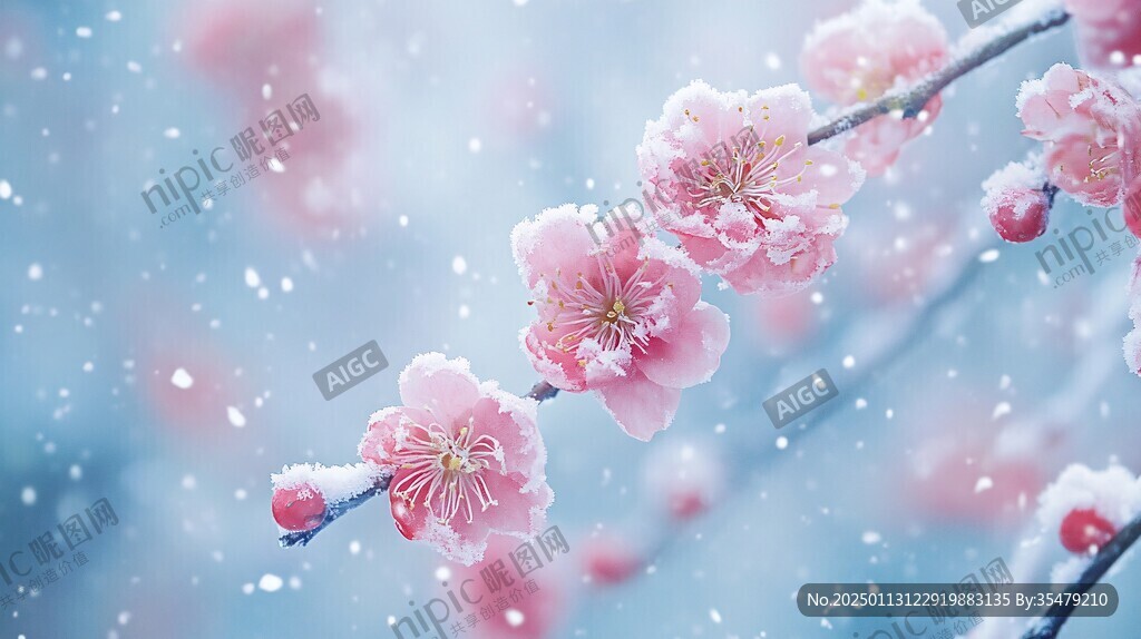 唯美梦幻梅花林
