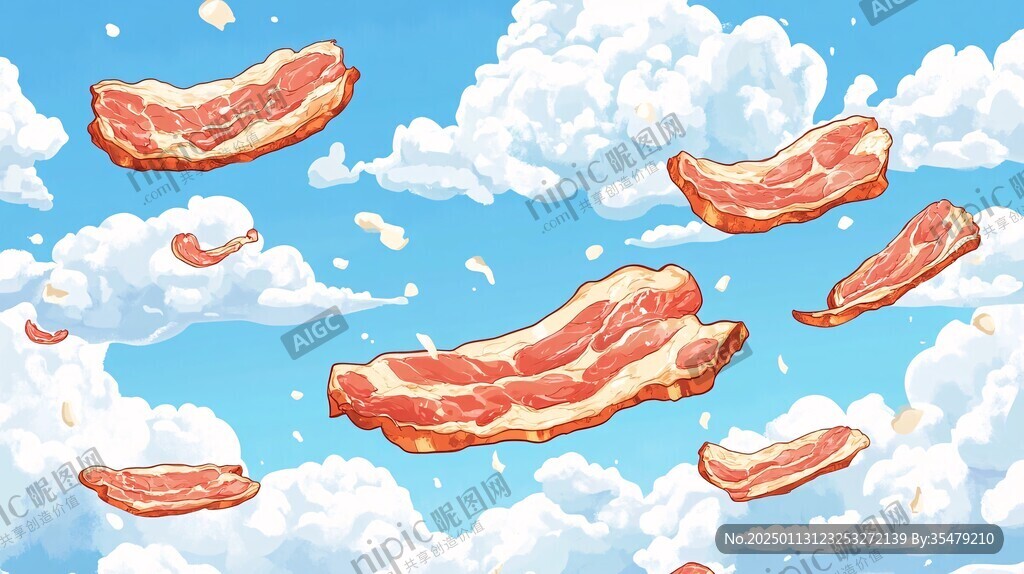 五花肉插画