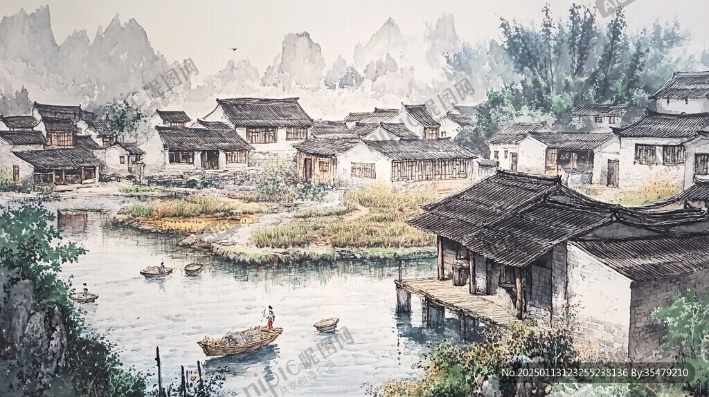 兴坪古镇油画