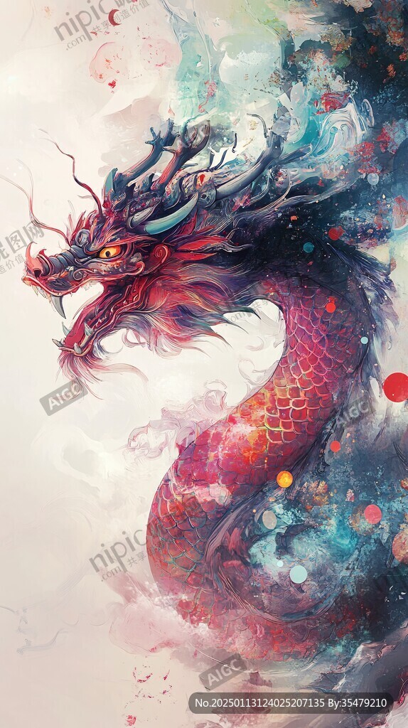 插画龙年插画