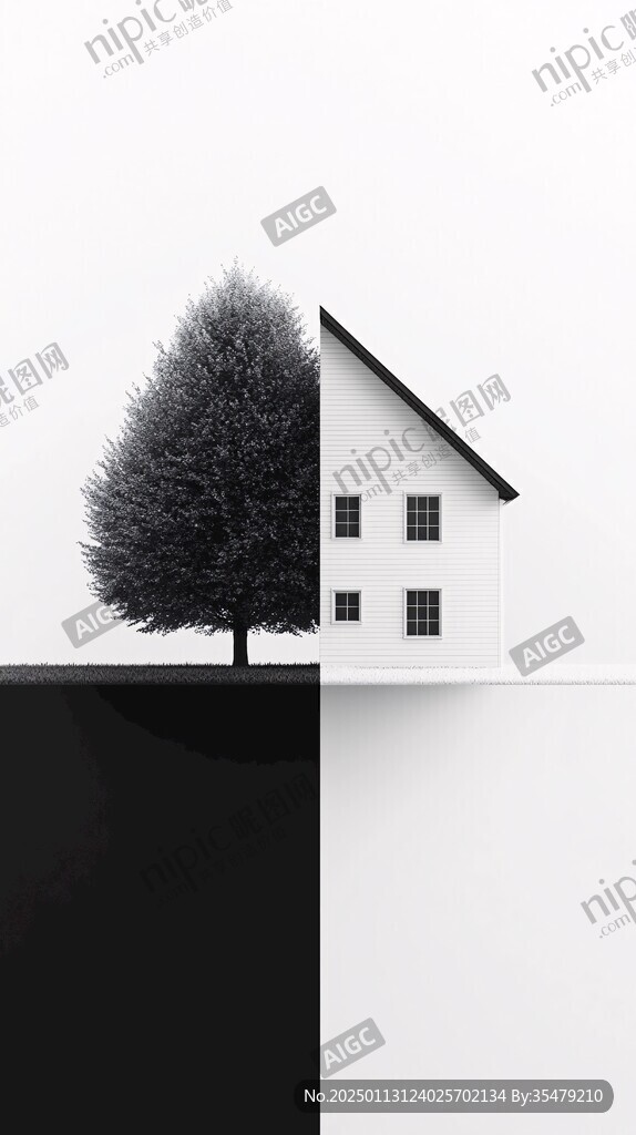 白色极简意境地产