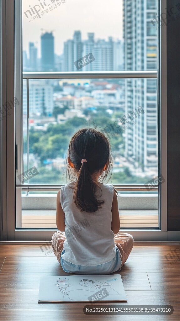 画画的小女