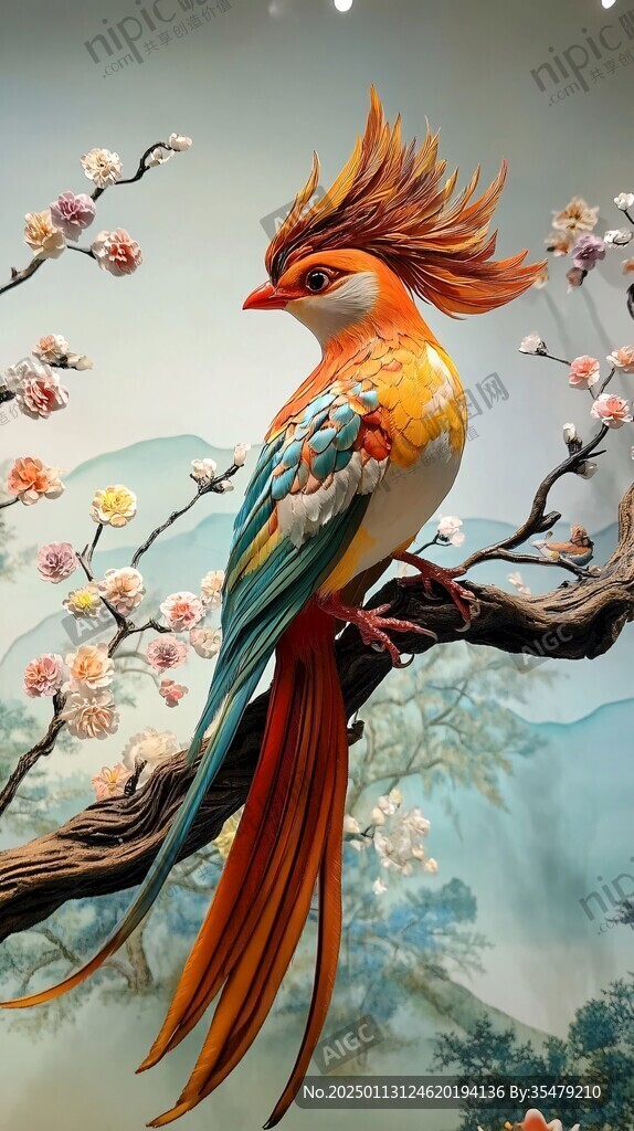 百鸟朝凤3d画