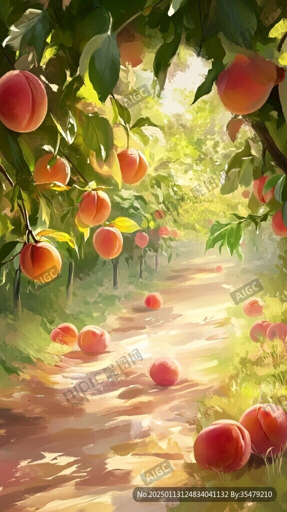 桃林插画