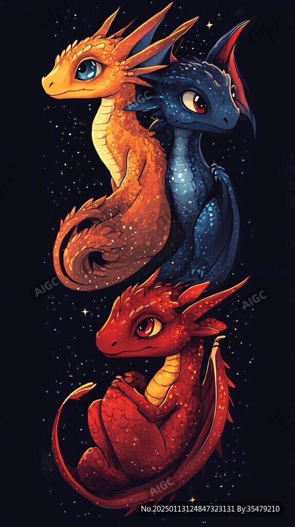 q版龙插画