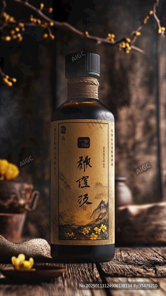 黄芪瓶贴设计