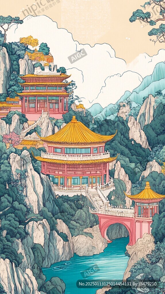 崇安阁插画