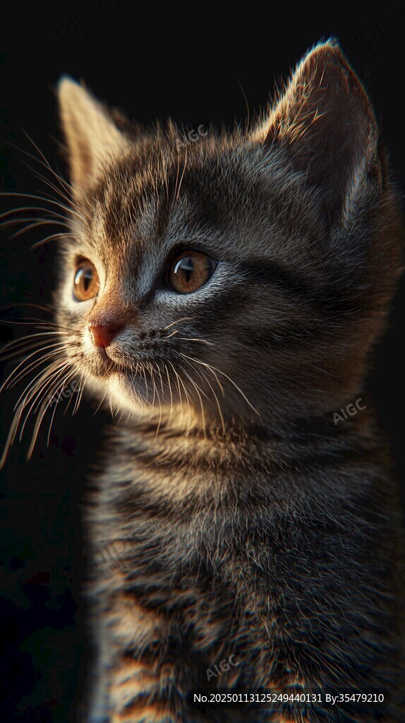 猫咪黑底图